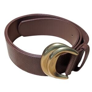 I.N.C. International Concepts Women's Brown Faux Leather Belt Size 14